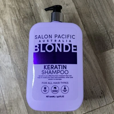 Salon Pacific Keratin Shampoo Blonde All Hair Types 33.8 fl oz New - Image 1 of 3