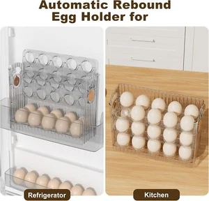 3 Tiers Egg Holder Eggs Storage Container Egg Dispenser 30 Eggs Non-toxic - Picture 1 of 8