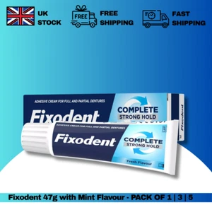 Fixodent Complete Denture Adhesive Cream Strong Hold Comfort 47g NEW PACK - Picture 1 of 10