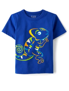 The Children's Place Toddler Boys' Iguana Graphic Tee, Size 12-18M, Color Blue - Picture 1 of 4