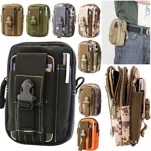 Universal Army Camouflage Outdoor Bag Waist Wallet Belt Pouch Holster Case - Picture 1 of 10