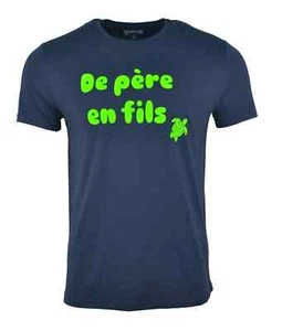 Vilebrequin XS T-Shirt Father Son Velvet Swim Turtle Logo Navy Short Sleeve Top - Picture 1 of 4