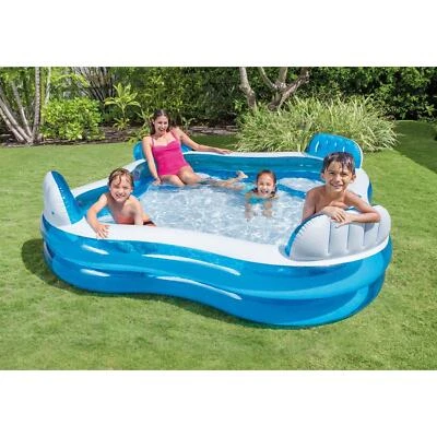 Intex 56475 Swim Center Family Lounge Swiming Pool + Getränkehalter 229 x 229 cm - Bild 1 von 4