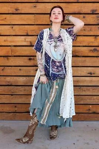 Kimono a strati zingaro giadato a strati con amore spolverino - Foto 1 di 13