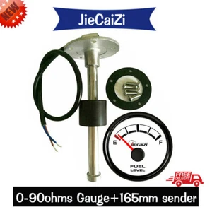 Jiecaizi 0-90ohms 52mm Fuel level gauge with 165mm sender blue led for car boat - Picture 1 of 8
