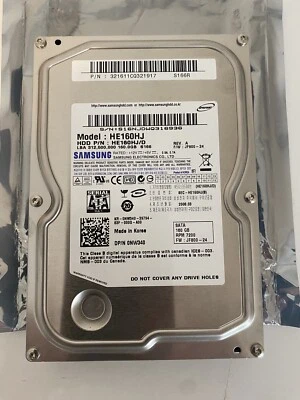 NEW - OPEN WRAP SAMSUNG HARDRIVE 160GB 7.2K 16MB SATA II 3.5'' HE160HJ - Image 1 of 4