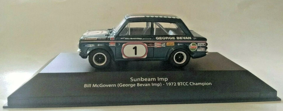 ATLAS 1:43 AUTO DIECAST - SUNBEAM IMP #1 McGOVERN BTTC CHAMPION (1972) 4 672 107 - Immagine 1 di 2