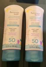 2 3oz. Aveeno Kids Continuous Protection Zinc Mineral Sunscreen Lotion Exp 9/24