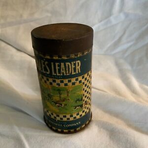 Rare Vintage Hales Leader Spice Tin Rubbed Sage turn of the century