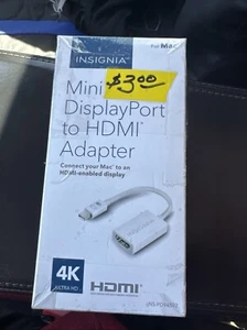 Insignia Mini Display Port to HDMI Female 4K Ultra HD Adapter for Laptop Short - Picture 1 of 2