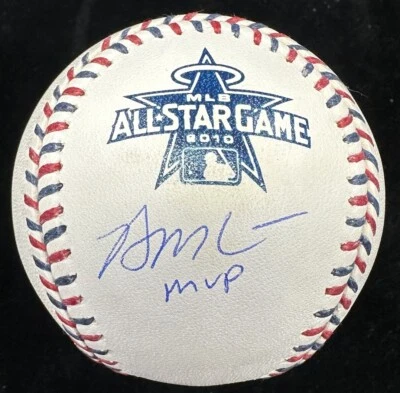 Brian McCann MVP Signed 2010 All Star Game Logo Baseball JSA ASG - Image 1 of 2