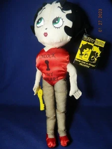 Kellytoy Betty Boop Plush Doll 13" "Unlock My Heart" on shirt, key in hand - Picture 1 of 7