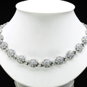 Collar y pendientes de piedra lunar natural 173,60 quilates de ancho 308 piezas en plata de ley 925 - Imagen 1 de 12