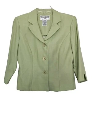 Blazer pequeño vintage Jessica Howard verde menta de tres botones Foto 1 de 3