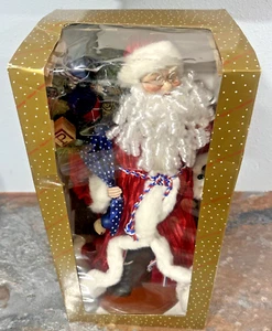 NIB Vintage Patriotic America Santa USA 20” Figure by Dillard’s Trimmings - Picture 1 of 7