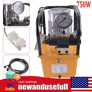 Double Solenoid Valve Electric Driven Hydraulic Pump Double-acting 110V 10000PSI - Picture 1 of 20