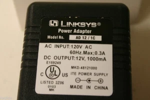 AD 12/1C HARD TO FIND NEW LINKSYS AM-1201000D41 OUT 12V 1A 90 DAYS WARRANTY - Picture 1 of 10