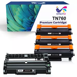 TN760 TN730 Toner DR730 Drum For Brother MFC-L2710DW L2717DW HL-L2395DW Lot - Picture 1 of 15