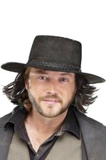 Cappello Cowboy Pistolero con capelli nero