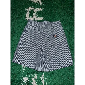 Y2K Women's Dickies Pin Striped Stripes Blue Shorts Bottoms 25 - Picture 1 of 10