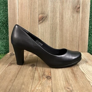 Rockport Total Motion Heels Womens 10 M Black Pumps Leather Slip On Comfort - Picture 1 of 12