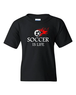 Camiseta Soccer Is Life Camiseta Juvenil Equipo Gol Fan Regalo Cumpleaños Foto 1 de 2
