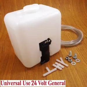 WINDSHIELD WASHER PUMP TANK FOR UNIVERSAL GENERALUSE 24V WIPER BOTTLE JAR NEW - Picture 1 of 4