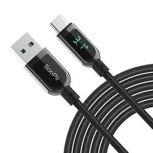 SooPii USB C Cable,Nylon Braided 3.1A PD Fast Charging Cable with LED Display - Picture 1 of 16