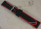 Mens Genuine Leather 20mm Regular Watch Band Strap (select from red or brown) 