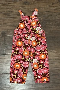 Vintage 1990’s Osh Kosh B’Gosh Floral Corduroy Overalls 18 Months - Picture 1 of 8