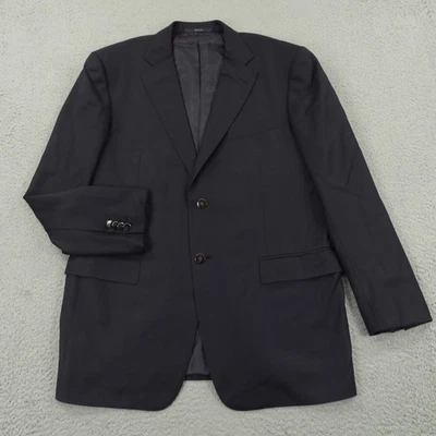 Blazer Ermenegildo Zegna 42R Azul Marino Plata Metal Botón Lana Chaqueta ITALIA Hombres Foto 1 de 4