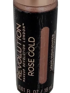 Makeup Revolution LIQUID HIGHLIGHTER Illuminator Blush Face ROSE GOLD Sealed - Picture 1 of 24