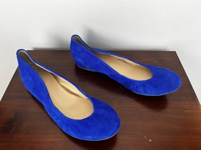 Zapatos planos de ballet J Crew para mujer 7 azul violeta profundo gamuza Cece NUEVO Foto 1 de 4