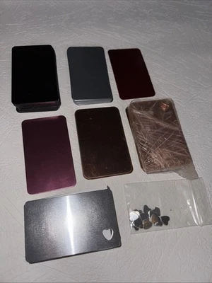 66 Engravable Anodized Aluminum Blank Wallet Cards - Seconds, Not Perfect - Image 1 of 4