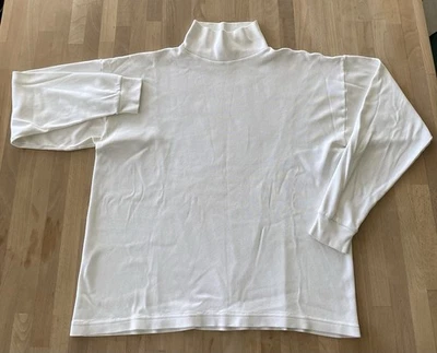 Camisa de Colección Medalista Cuello Alto Para Hombre Grande Blanca Manga Larga Puntada Única EE. UU. Foto 1 de 4