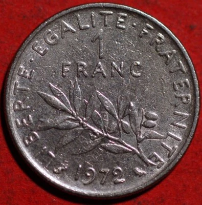 France 1 Franc 1972 KM# 925.1 - Imagem 1 de 2