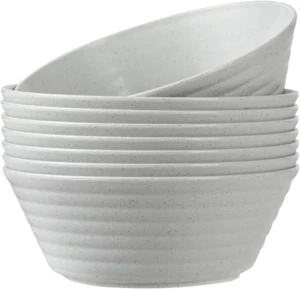 Set of 8 Soup Bowls 36 Ounces Unbreakable Wheat Straw Bowls Microwave Dishwasher - Picture 1 of 12
