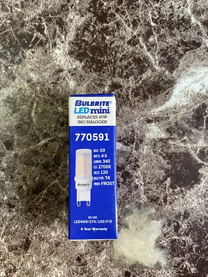 Bulbrite 770591, LED4G9-27K-120-F-D - Image 1 of 2