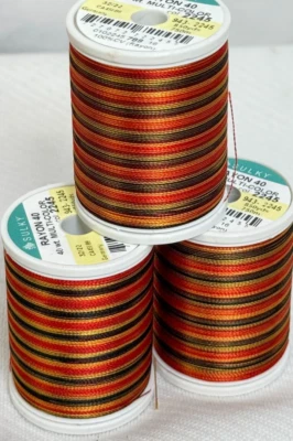 Sulky 40 wt rayon thread variegated Col.2245.- 850 yard spools Lot of 3 - Image 1 of 4