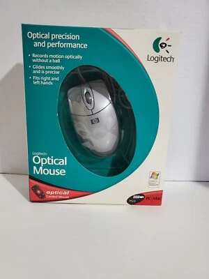 Logitech Optical Corded Mouse Grey PC/MAC USB PS/2 Box Manual And Software - Image 1 of 4