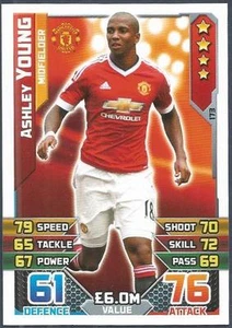 TOPPS MATCH ATTAX 2015-16- #173-MANCHESTER UNITED-ASHLEY YOUNG - Picture 1 of 1