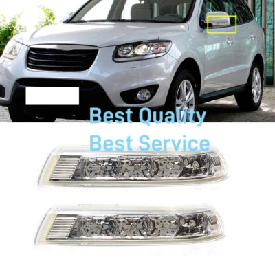 Pair Rearview Mirror Turn Signal Light For Hyundai Santa Fe 2010-2012 - Image 1 of 4