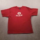 Vintage Gap Shirt Mens Large Red Phys Ed Graphic Print Y2k Casual Solid Tee
