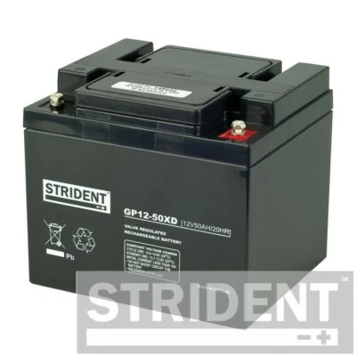 Pair Strident 50ah 12v Batteries, Suitable for Rascal Ventura Mobility Scooter