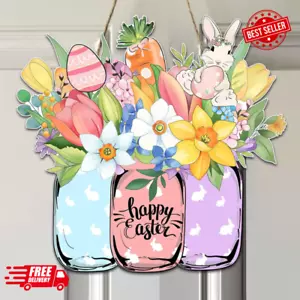 Easter Door Decorations, Easter Wreaths for Front Door, Easter Spring Door Hange - Picture 1 of 10