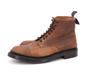 USADO 5x | $770 BOTA GRENSON TRIPLE RIBETE MARRÓN UK 10 G US 11 GOODYEAR NOBUCK - Imagen 1 de 17