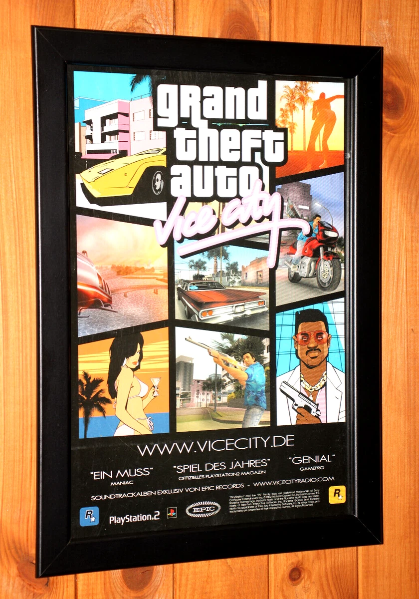 Grand Theft Auto Vice City Poster In Video Game Merchandise for