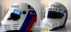 Pegatina visera casco para ventilador Renault DeAngeli F1 Racing Team negro y azul - Imagen 1 de 1