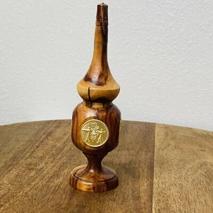 Vintage Olive Wood Traditional Besamim Tower Spices for Havdalah Shabbat Kodesh - Picture 1 of 12
