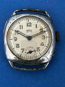 1940's Vintage Military Swiss / Thiel Trench steel Wrist Watch 4 parts - Picture 1 of 9